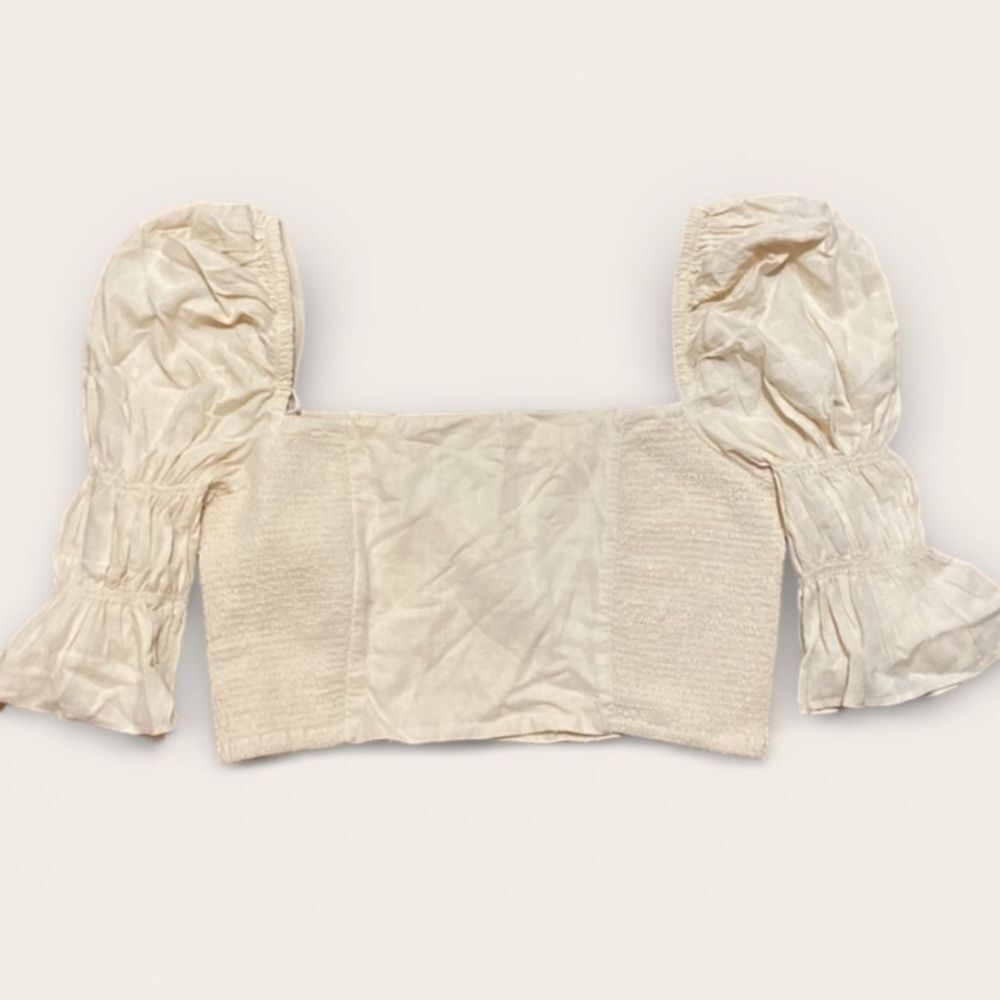 Urban Outfitters Cream Puff Sleeve Blouse size small